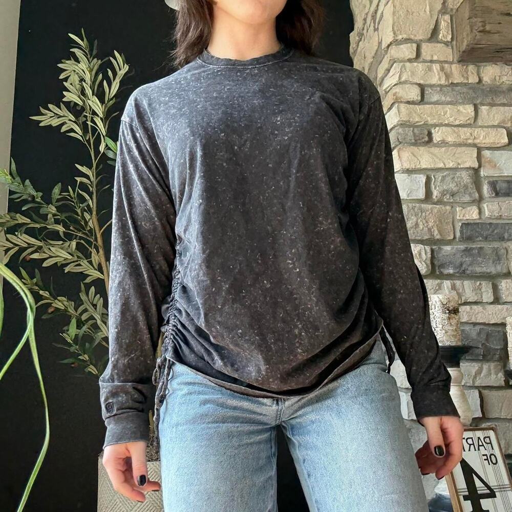 Victorias secret pink grey long sleeve with tie side details